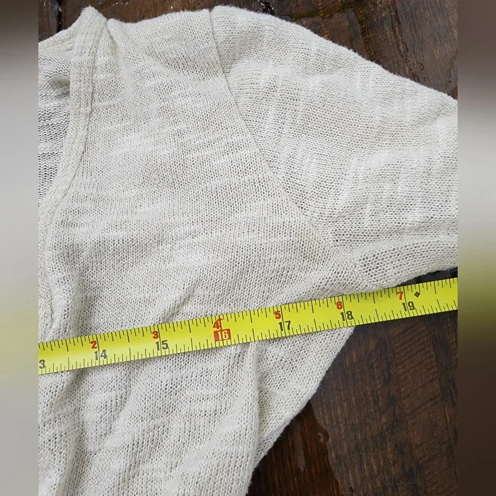 #056 Candies Small Open cream & gold Cardigan - Picture 4 of 12